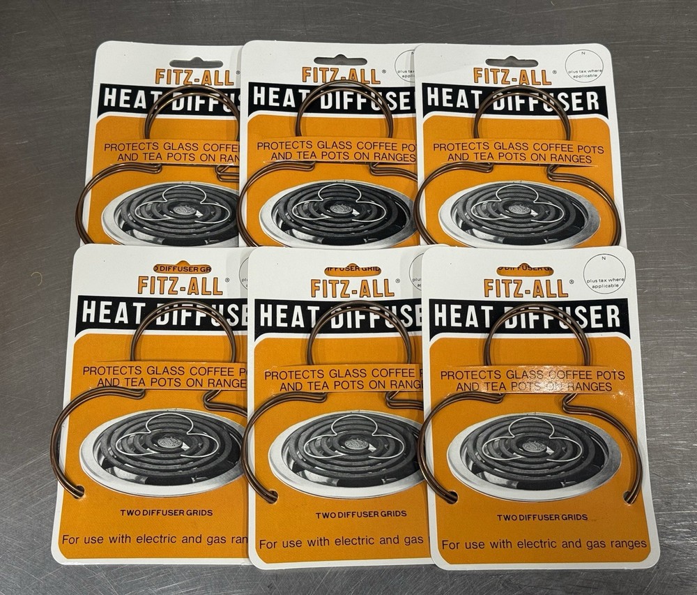 Lot of 6 – FITZ-ALL Heat Diffuser Grids – For Use W/ Electric & Gas Ranges – New