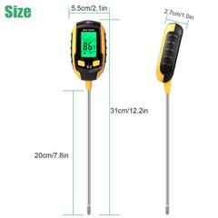 5in1 LCD Digital PH Soil Tester Plant Lawn Water Moisture Temperature Test Meter