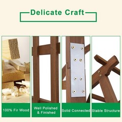 8 FT Wooden Garden Arbor Arches Wedding Party Arch for Climbing Plant