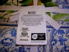WILLIAMS SONOMA LIMONE TABLECLOTH 70 X 108 COTTON TWILL MADE IN ITALY NEW W/TAGS