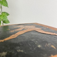 Scandinavian Tradition (Julenisse/Tomte) Elf Like Santa Copper in Wood Wall Art