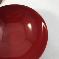 West Elm Enamel MCM Style Metal 4.25 in. Bowls Set 4 Red & Orange Dishes *As-Is*