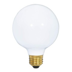 4 Pack White Globe Vanity Decorative Bulbs 120V 25W G25 Medium E26 Base Dimmable