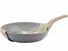 Natural Elements Woodstone 8″ 9.5″ 12″ Skillets Non Stick Frying Pans Gray