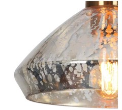 LNC Anila Modern 9.8 in. 1-Light Black and Plated Brass Pendant Light