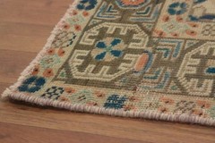 Vintage Geometric Traditional Area Rug 5×6 Hand-knotted Wool Carpet for Any Room