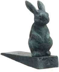 Verde Cast Iron Rabbit ~ Bunny Door Wedge