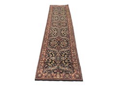 Agra Jaipur 3X12 Oriental Runner Rug Wool Hand-knotted Floral Hallway Carpet