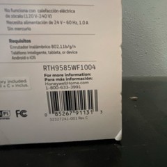Honeywell Home RTH9585WF Wi-Fi Smart Color Thermostat Alexa/Google RTH9585WF1004