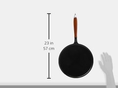 Staub Cast Iron Crepe Pan Black Matte Pre Owned 11 inches Made in France~ 28