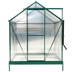 6.3’×4.2’×7′ Heavy Duty Walk-in Polycarbonate Greenhouse Kits for Outdoor Garden