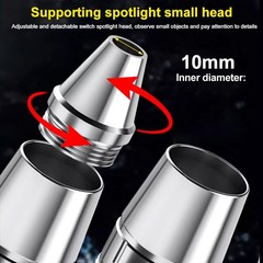 White Yellow UV Light 365nm LED Flashlight Torch USB Charging Gemologist Tool US