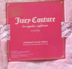 Juicy Couture Pink, Super Soft, Easy Care, Oversized Plush Throw, 50 x 70 inch