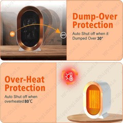 1200W Electric Space Heater Fast PTC Ceramic Instant Heating Fan for Room Indoor