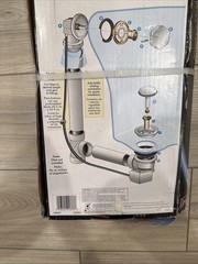 Keeney 1.5-in Cable Drive Bathtub Drain Kit Brushed Nickel PVC