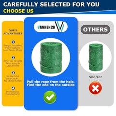805ft Garden Twine for Gardening Climbing 2mm (1/12 In)×805ft (246m) Christmas