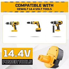 2Pack 14.4 Volt Replacement For DEWALT DC9091 14.4V Battery DW9091 DW9094 DE9091