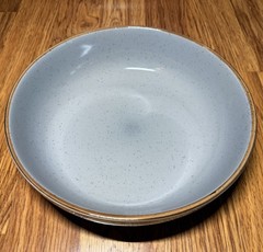 Over & Back Yes Let’s Dinner/Pasta Bowls 8 1/4” Gray Set of 4 Stoneware EUC