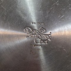 Pampered Chef 8 in 20cm Stainless Steel Skillet/Frying Pan Sauté Omelet Tri-Ply