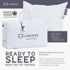 Lincove Cloud Natural Canadian White Down Luxury Sleeping Pillow