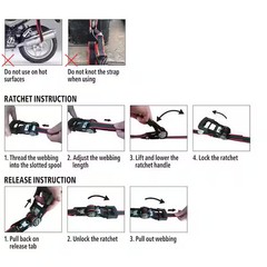 12 ft. x 1 in. Ratchet Tie-Down Straps with S-Hook (4-Pack)