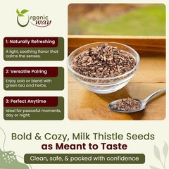 Organic Way Whole Milk Thistle Seeds – Organic, Kosher & USDA Certified