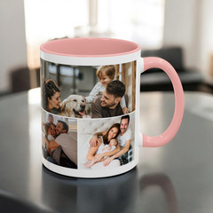 Personalized Custom Photo Collage Ceramic Coffee Mug Both Side Printed 15oz 11oz
