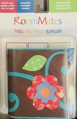Retro Flower Wallpaper Border – Peel And Stick – 4.5” x 15” (11.4cm x 4.57m) NEW