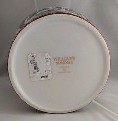 WILLIAMS SONOMA Famille Rose Botanical Porcelain Canister Jar w/ Lid (7.5″ tall)