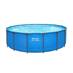 Bestway Steel Pro MAX 15′ x 48″ Round Above Ground Swimming Pool for Backyard