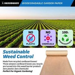 Sandbaggy Biodegradable Landscape Fabric – Garden Paper For Weeds – Made in USA