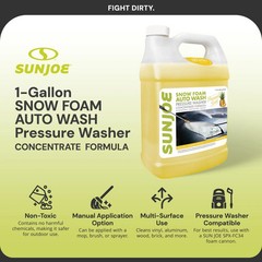 Sun Joe Premium Snow Foam Pineapple Scent Car Wash Soap & Cleaner 1 Gal FCS1G