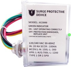 AG3000 HVAC Surge Protector 120/240V, Whole House SPD for AC & Heat Pumps