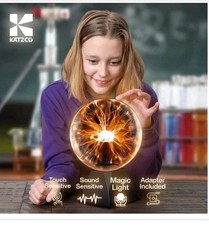 7.5 ” Orange Plug In Plasma Ball Touch Sensitive With 1 Bulb Wireless Light Up