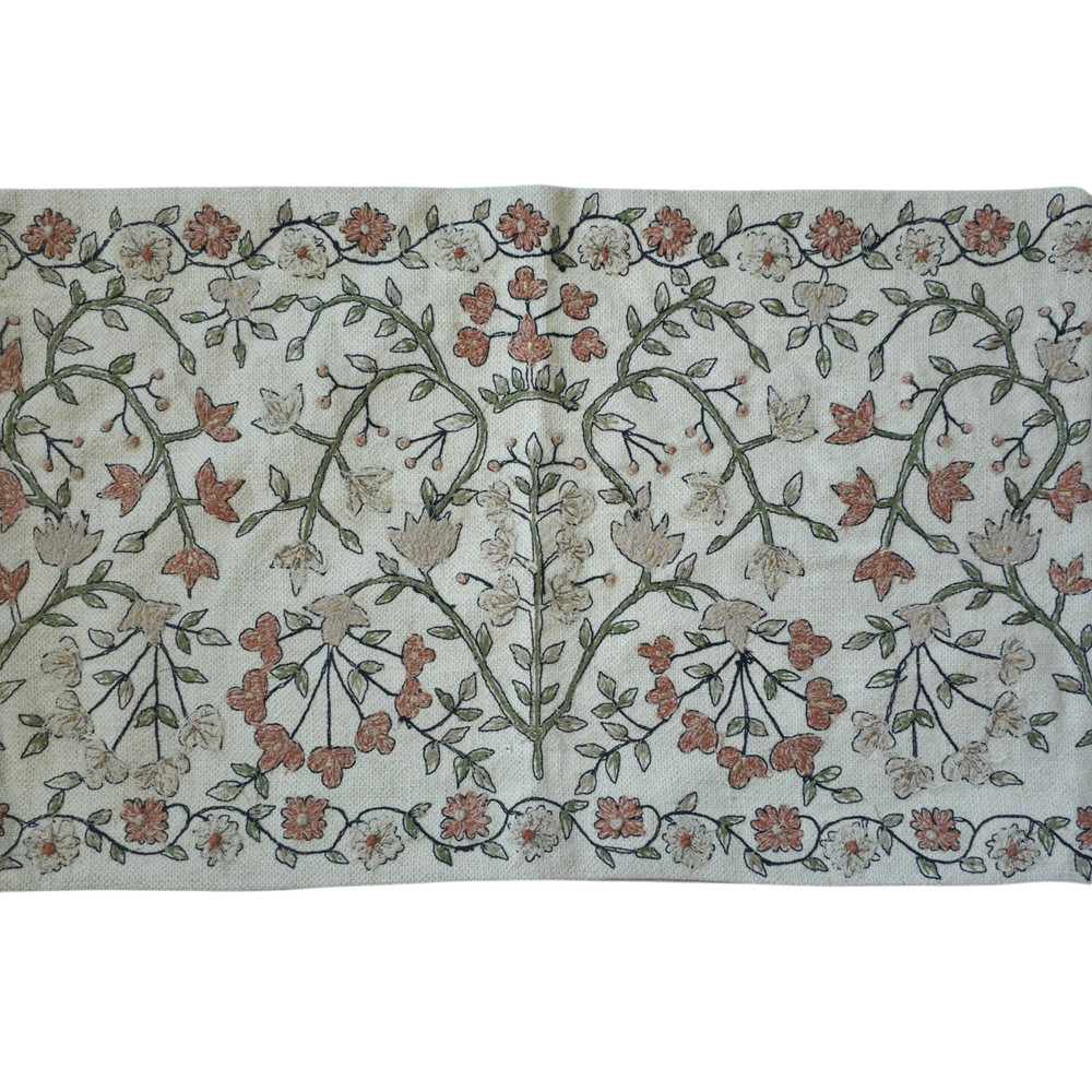 Pottery Barn Zea Embroidered Lumbar Pillow Cover 16×26 Warm Multi NEW