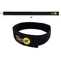 Hook and Loop Strap 16″ Black Wrap-It Storage for Boat Rope, Hose, Cable & more