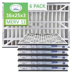 Trion Air Bear 266649-101 (6 Pack) – 16″ x 25″ x 3″ MERV 13 Pleated Air Filter