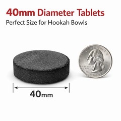 100 Ct Starlight 40 mm Round Charcoal Disc Hookah Narghile Incense Slow Burn