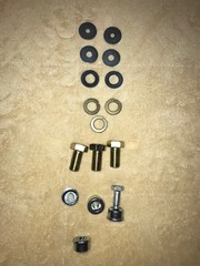 Husqvarna bushings, bolts, nuts and washers. Sorry, Part #s not available