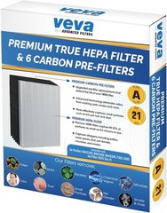 Veva Advanced Filters Premium True Hepa & 6 Filter Pre-Filter Type A Size 21 new