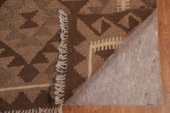 Brown Kilim Oriental Area Rug 7×10 Flat-weave Southwestern Style for Any Room
