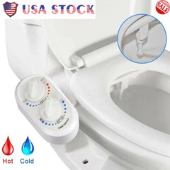 Bidet Fresh Water Spray Kit Non Electric Toilet Seat Attachment Hot Cold Wash
