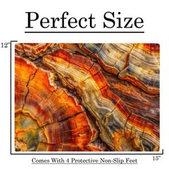 Petrified Wood Grain Agate Marble Kitchen Glass Cutting Board Decorative Gift…