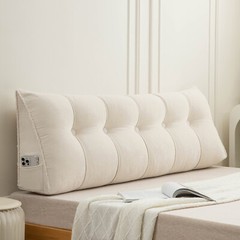 Chenille Headboard Wedge Pillow Large Dorm Bed Bolster Cushion Backrest Support
