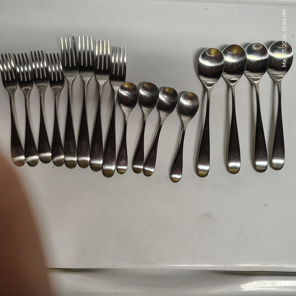 LOT OF 16 IKEA 224 22 SPOONS FORKS