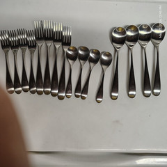 LOT OF 16 IKEA 224 22 SPOONS FORKS