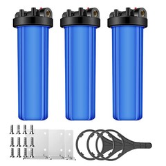 3 Stage Whole House Water Filter Big Blue Housing + Spin Down Sediment Filter