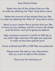 Custom Stickers Logo Product Label Bulk Decal Vinyl Water & Scratch Resistant