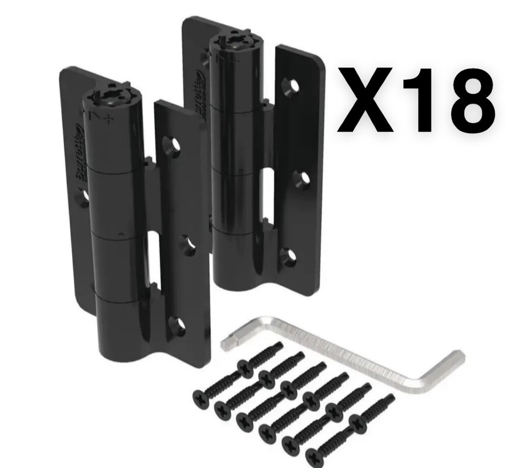 3.125 In. X 4.875 In. Self Closing Black Butterfly Hinge Aluminum FULL BOX X18