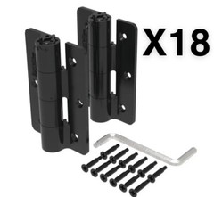 3.125 In. X 4.875 In. Self Closing Black Butterfly Hinge Aluminum FULL BOX X18